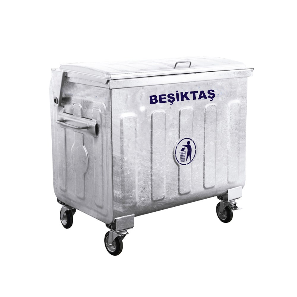 Beşiktaş Sıcak Daldırma 770 Litre Metal Çöp Konteyneri