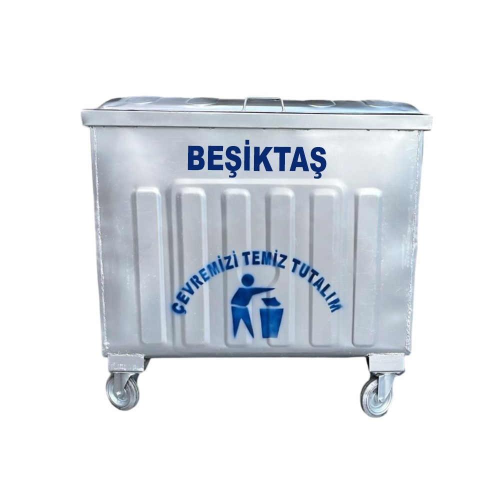 Beşiktaş 800 Litre Metal Çöp Konteyneri